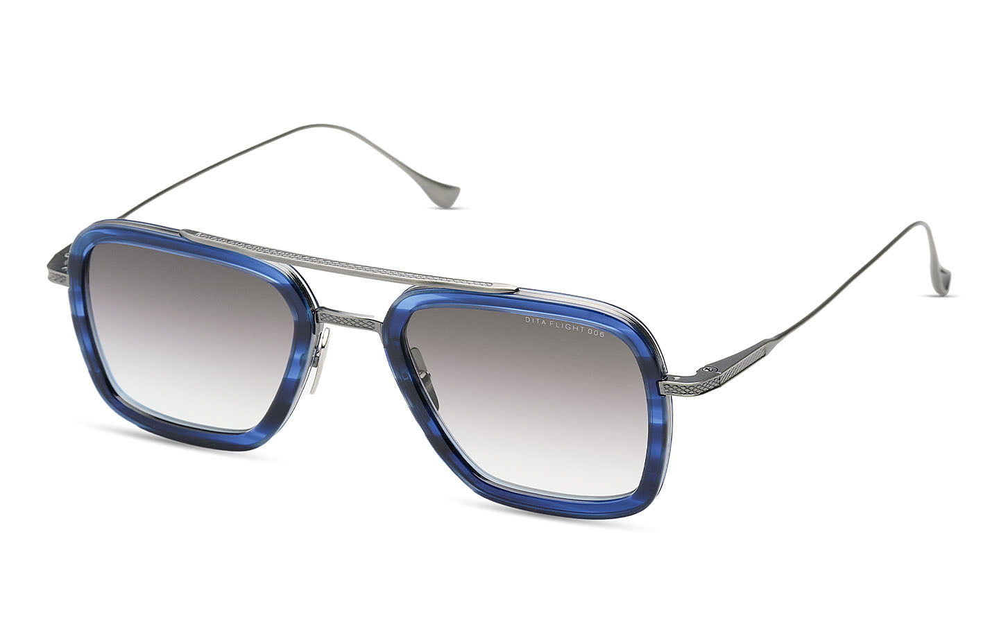 FLIGHT.006 — Blue Swirl - Antique Silver