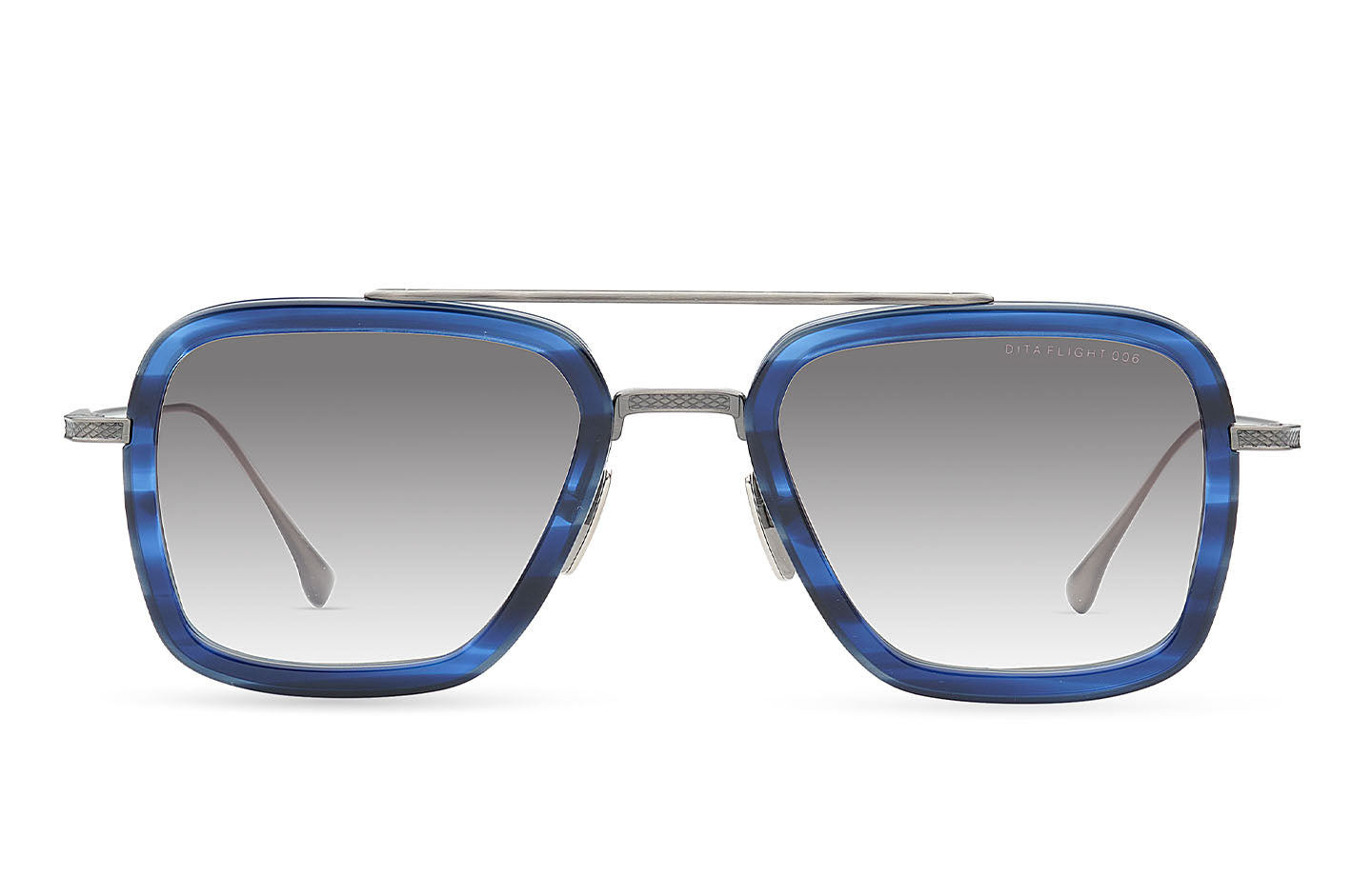 FLIGHT.006 — Blue Swirl - Antique Silver